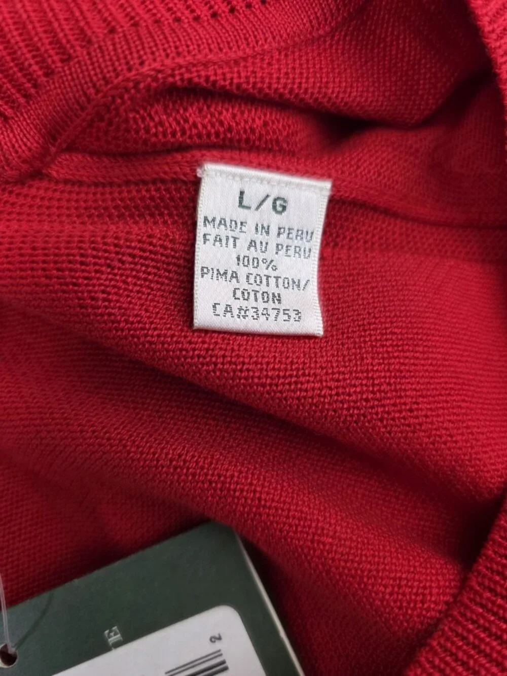 Fairway & Greene Mens Sweater Size Large Red Farmington Country Club 1927 Top